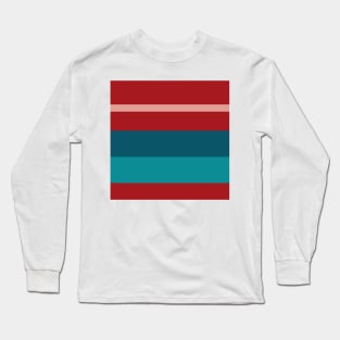 A limited hybrid of Rouge, Blush, Pastel Gray, Dark Cyan and Philippine Indigo stripes. Long Sleeve T-Shirt